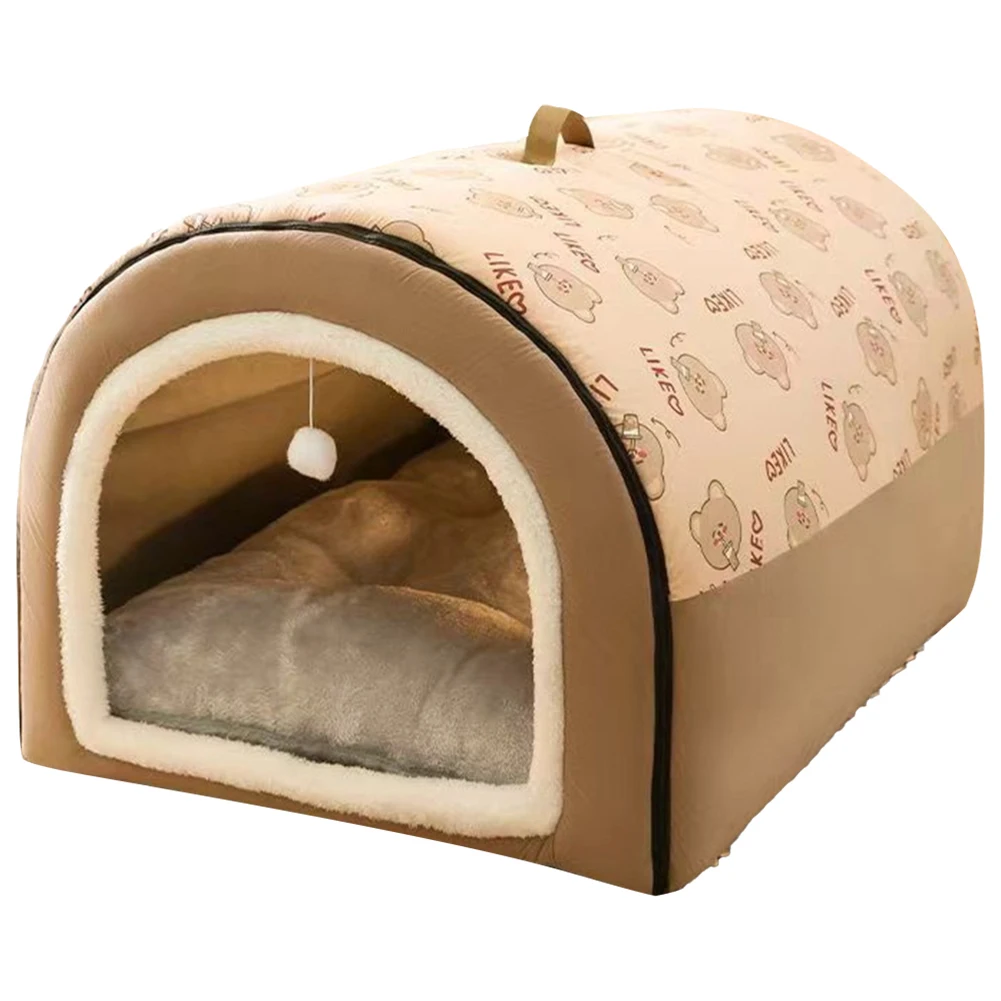 

Dog Kennel Detachable Warm Winter Dog House Mat Washable Cat House Nest Comfortable Cat Bed Castle for Dogs Cats