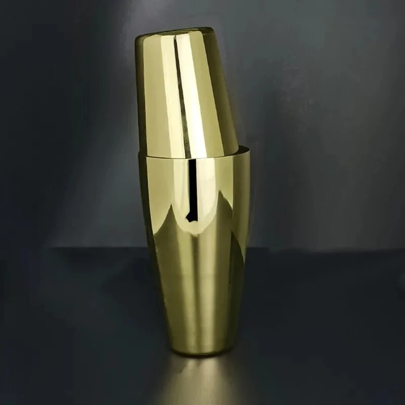 CQMF-Bar Shakers, Gold/Silver Boston 850/550Ml Cocktail Shaker Stainless Steel Mixer Bartender Tools