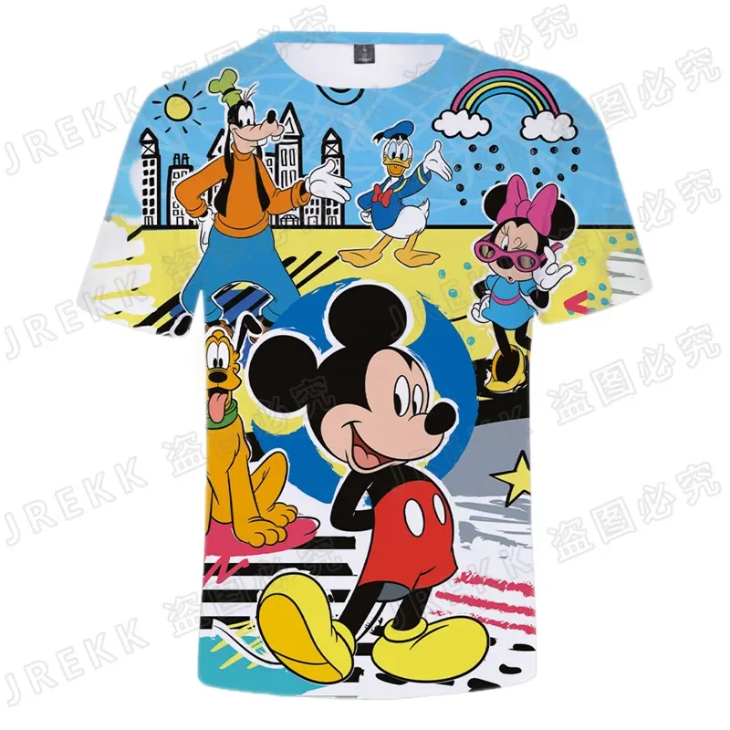 

New Children Summer Cartoon Anime Mickey Mouse 3D T Shirt New Boy Girl Kids Fashion Streetwear Fashion Men Women Cool Tops Tee