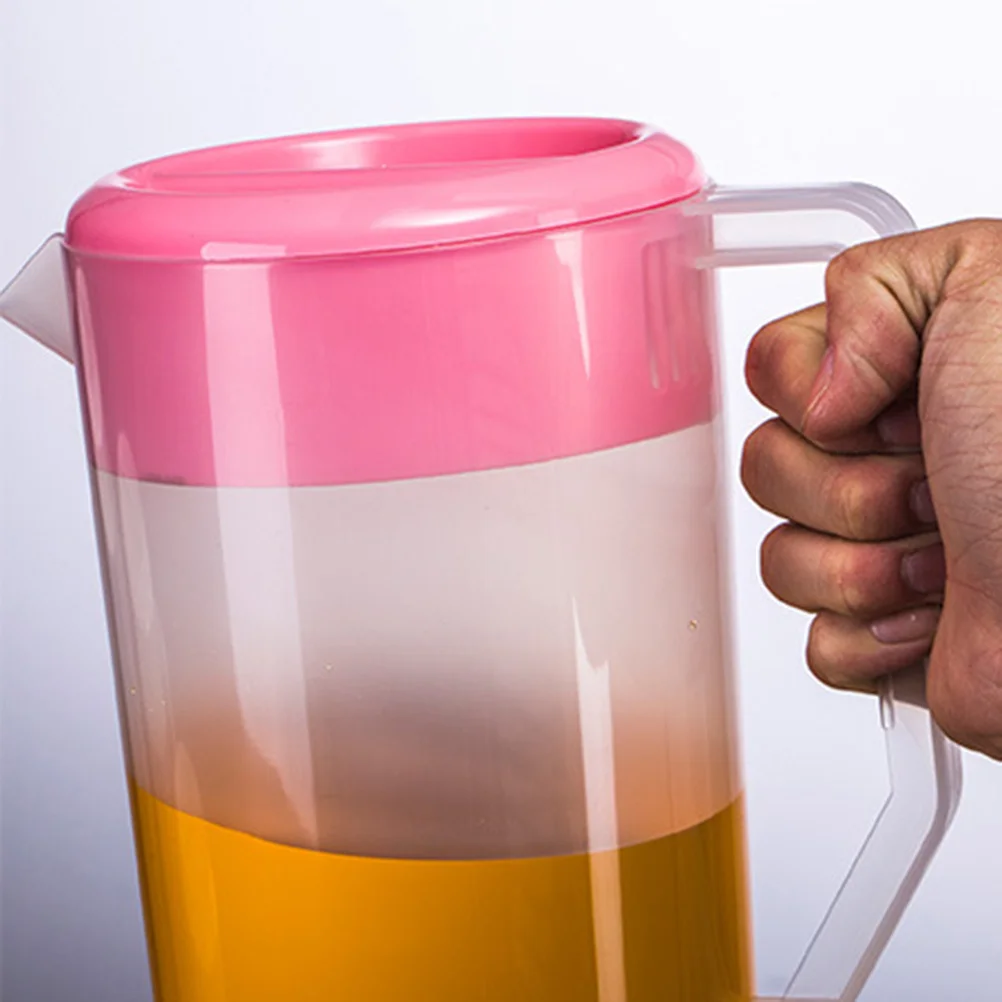 

Pink 5000Ml Capacity Water Kettle Heat Resistant Plastic Beverage Pitcher Lid Scale Measuring Measuring Kettle