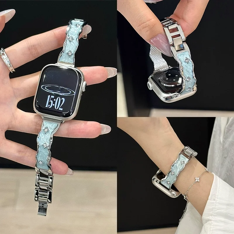 Metal Strap For Xiaomi band 9 Pro Fashion Correa Bracelet Sport Watchband For Redmi watch 5/4 SmartWatch Wristband