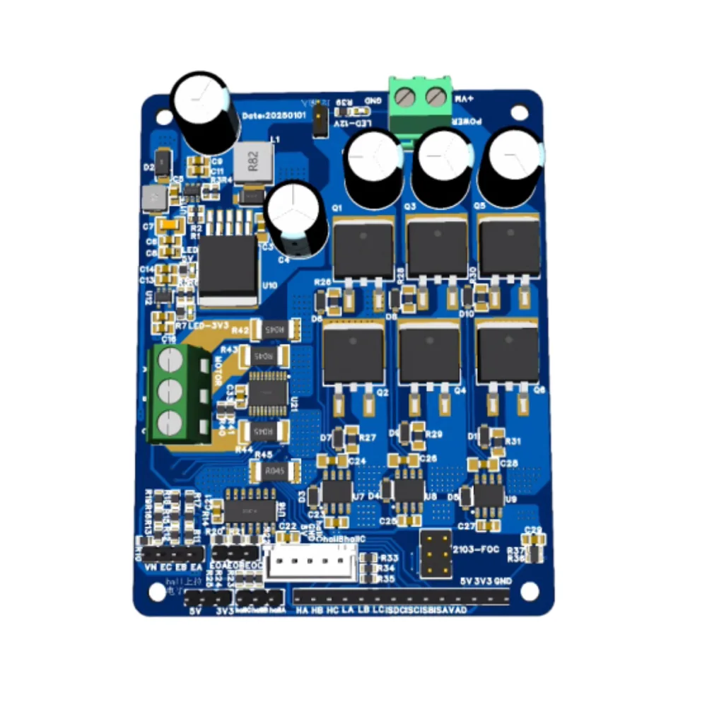 

FOC Motor Development Board Drive Module Six-step Commutated Brushless Motor Drive VVVF 3-phase Asynchronous Motor Drive Board