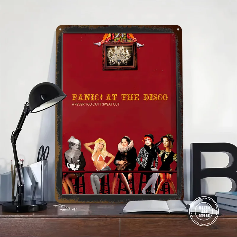 Panic! At the Disco Album Cover Personalized 3D Textured Metal Poster Wall Art Vintage Tin Signs for Home and Decoration Room