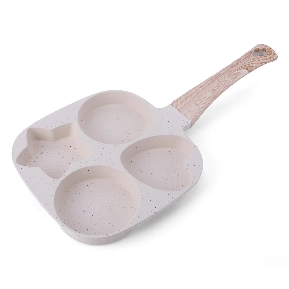 

4 Hole Omelet Pan Fried Egg Pan Granite Coating Divided Egg Omelet Pan Non-Stick Pancake Pan for Gas Stove and Induction Cooker