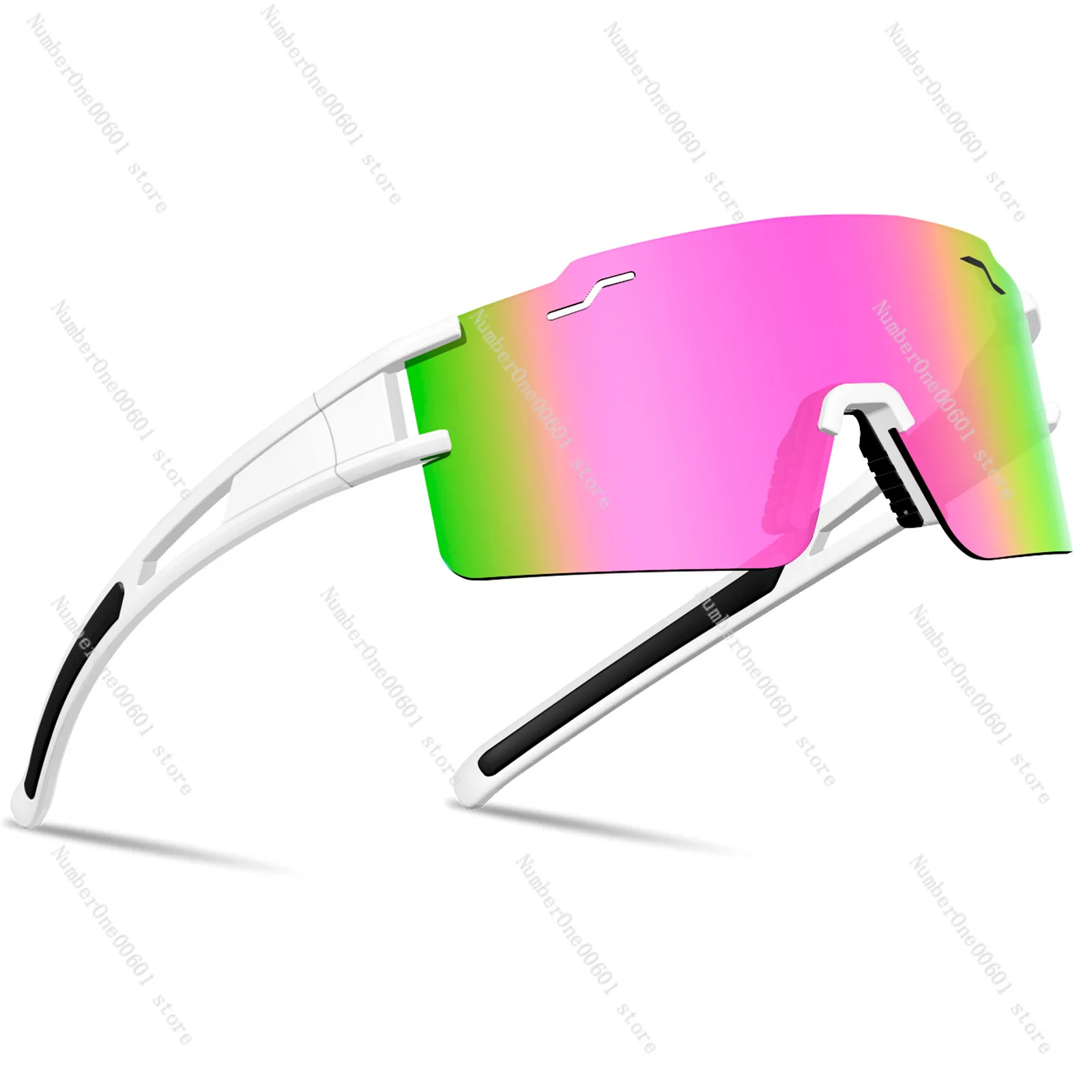 Lunettes de sport demi-monture, cyclisme en plein air, course à pied, vent, sable, matériau TAC antipolarisé