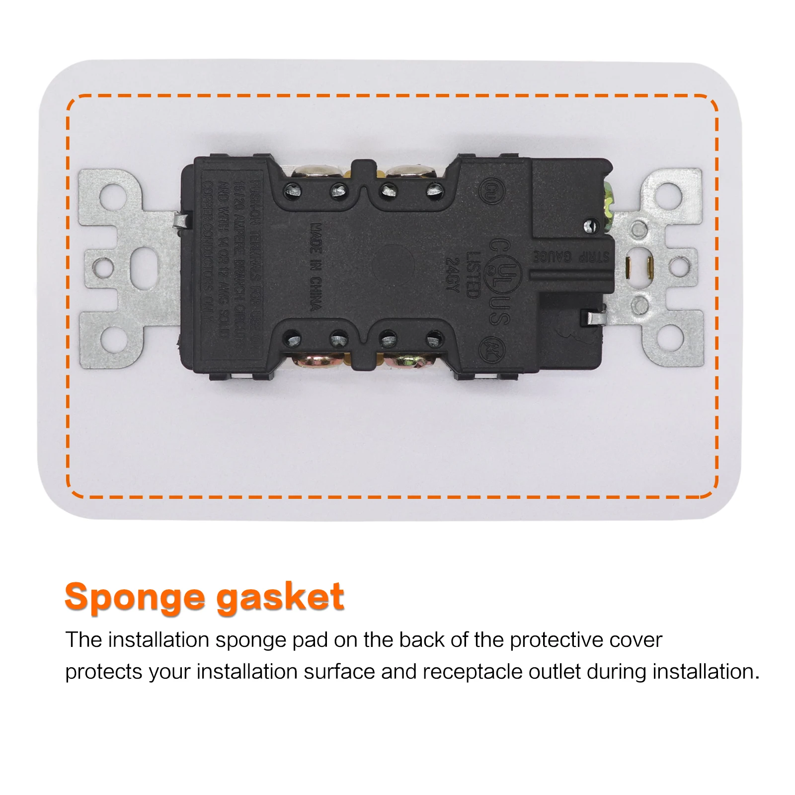 IZTOSS Weerbestendig RV-stopcontact met veerbelaste afdekking 15A / 20A 125V horizontaal gemonteerde elektrische stopcontactomvormer voor campers