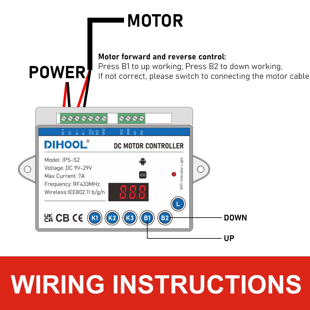 Imagem -02 - Wifi Controle Elétrico do Motor do Atuador Linear Vias Led Controlador de Luz Ac220v 110v Rgb Led Módulo de Tira Interruptor de Controle Dc24v 12v