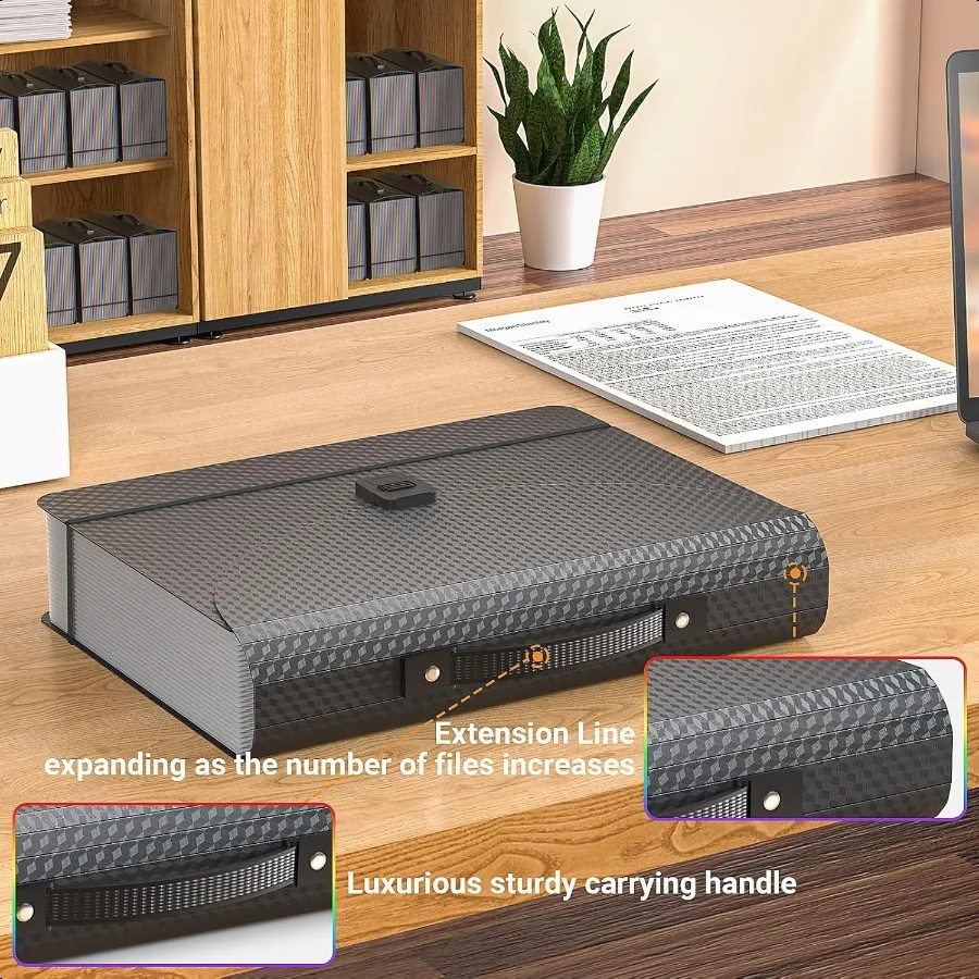 25 Pockets Expanding File FoldersPortable Accordian File Organizer Expandable File Folder Bill Paper Document Organizer Plastic