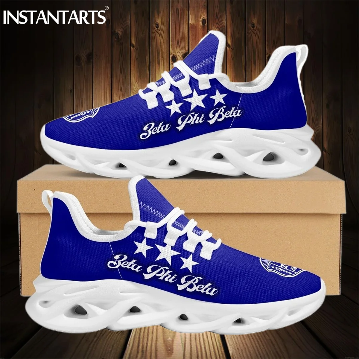 

INSTANTARTS New Professional Running Shoes Zeta Phi Beta Printed Cushion Running Wears Women Men Anti Slip Walking Sneakers Hot