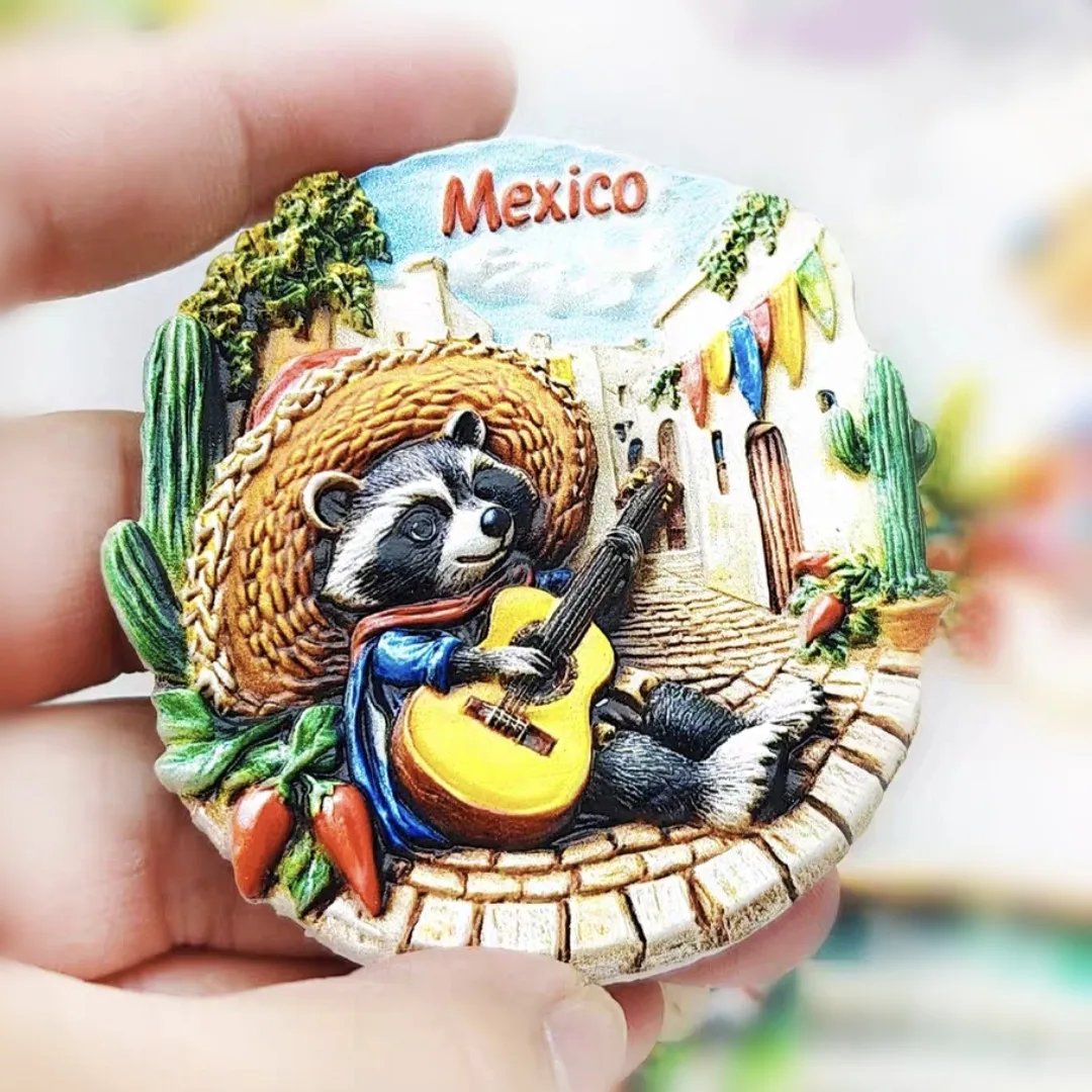 أمريكا الشمالية المكسيك ثلاثية الأبعاد مغناطيس الثلاجة السياحة تذكارية الثلاجة مجموعة ملصقات الثلاجة المغناطيسي