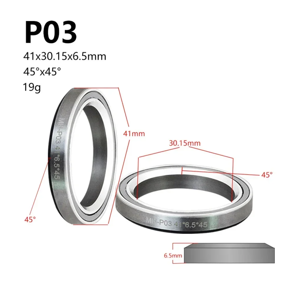Bike Headset Bearings 1.5 1 1/8inch 45/36 Angle Bicycle Part 38/39/41/44/49/52mm Headset Repair MTB Road Bicycle Parts