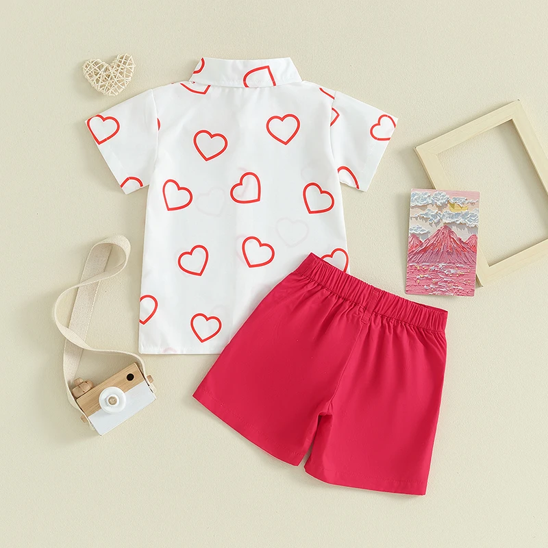 

Toddler Girl Valentine’s Day Outfits Long Sleeve Heart Print Dress Leggings Set Kids Clothing Set for Holiday