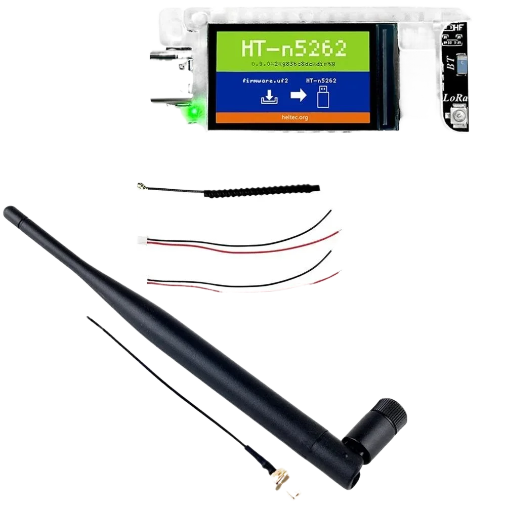 Heltec T114 Mesh Node LoRa BLE Dual Mode Devboard SX1262 868MHz 915MHz 5dbi Gain TFT Display Microcontroller IoT Setup Kit