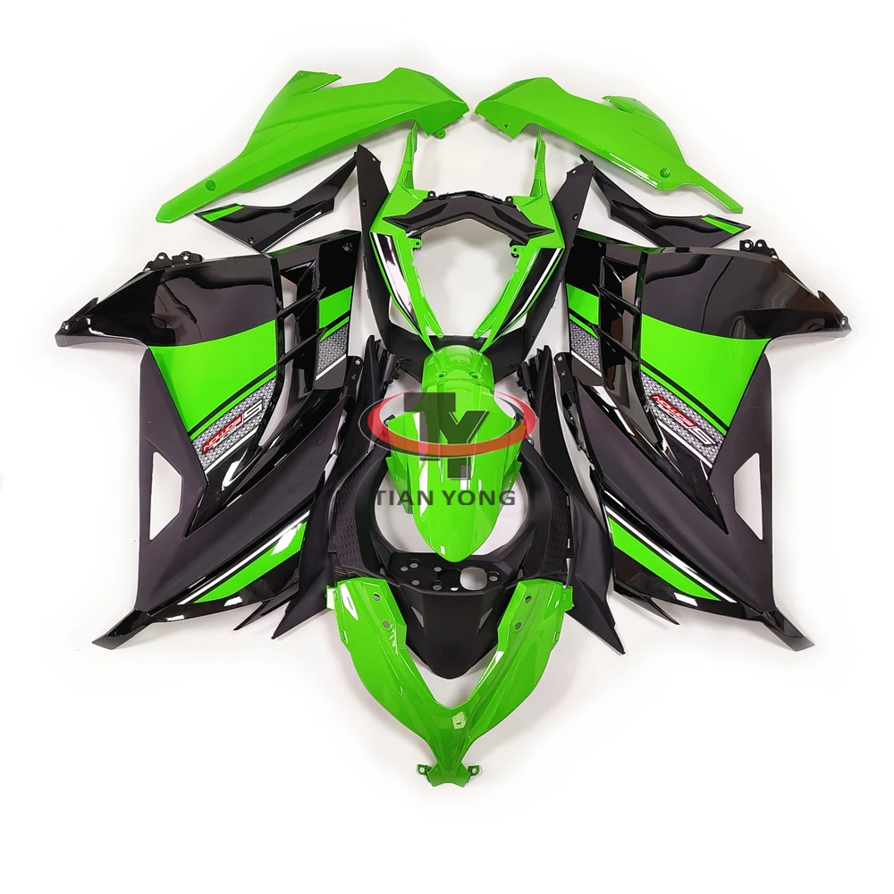 

Bright Black Green Decal Scales Fit Ninja 300 Bodywork Cowling Full Fairing Kit for Ninja300 2013-2014-2015-2016-2017