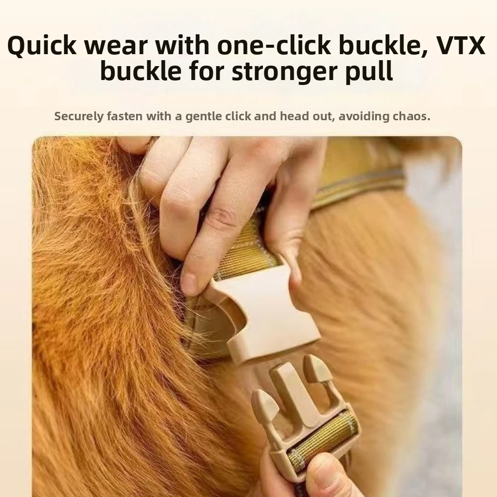 New Nylon Dog Harness Distributes Force Evenly Soft Large Dog Harness Handle Feature Adjustable Dog Walking Leash Pet Supplies