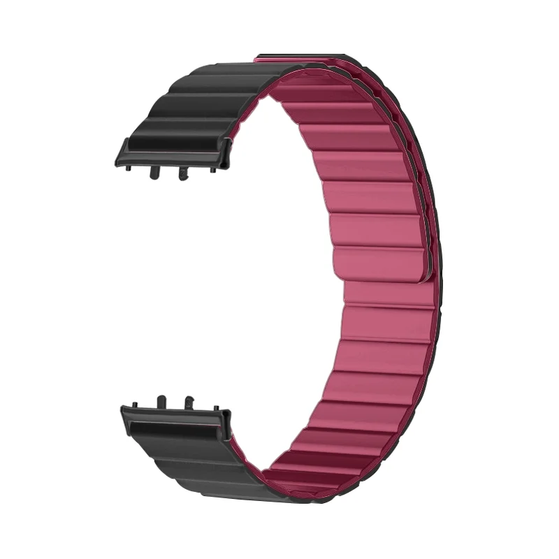 

18mm Magnetic Watch Strap For Samsung Galaxy Fit3 Quick Release Waterproof Soft Durable Rubber Adjustable Smart Sport Watch Band