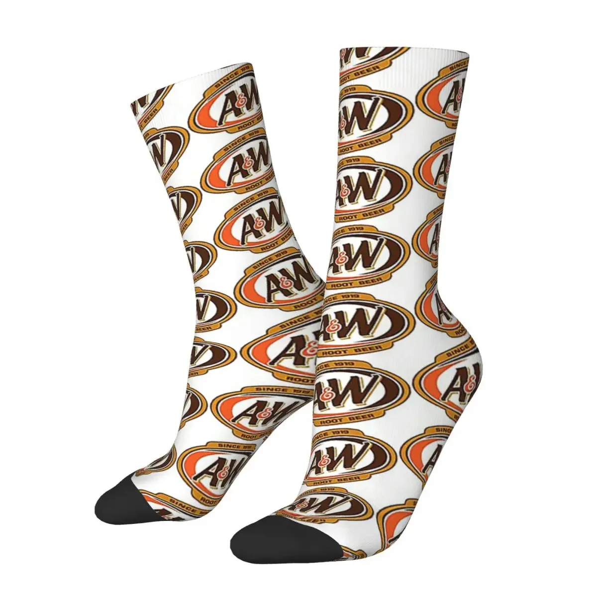 

A&W Root Beer Socks Harajuku Super Soft Stockings All Season Long Socks Accessories for Man's Woman's Christmas Gifts