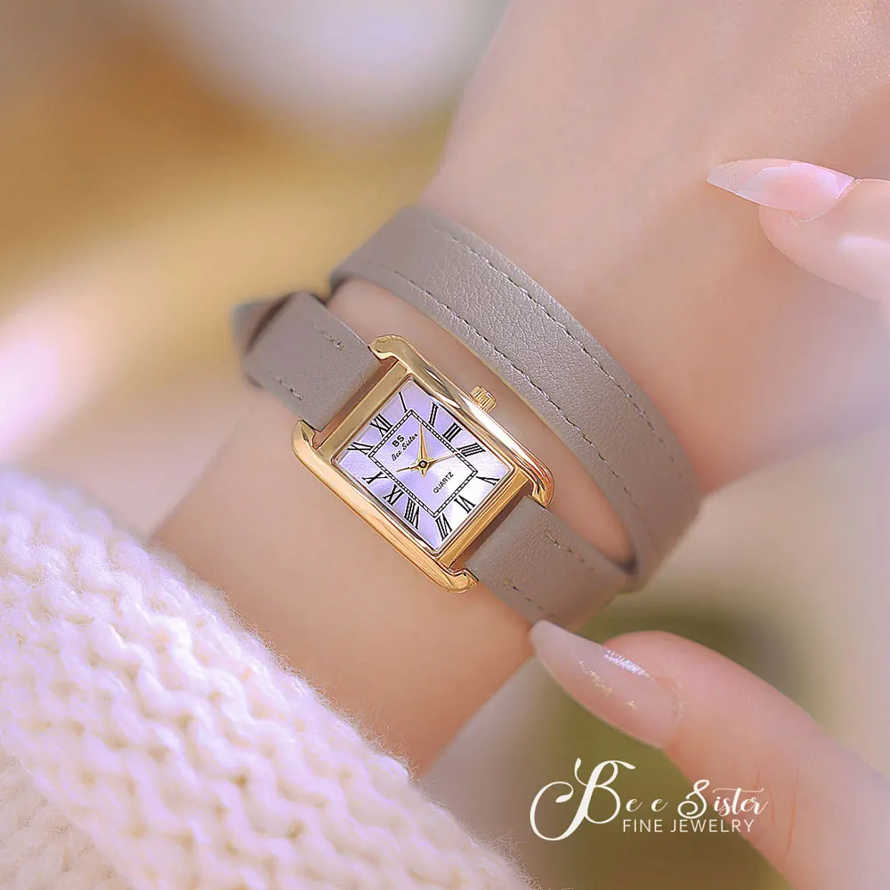 Модные часы для женщин, высококачественные кожаные кварцевые часы, женские роскошные наручные часы, деловые часы, подарки Relogio Feminino