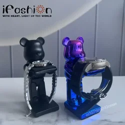 Man Watch Holder Bear Miniature Items Resin Figurines Decorations Girls Trinkets Tray For Home Bedroom Table Modern Decor Gifts