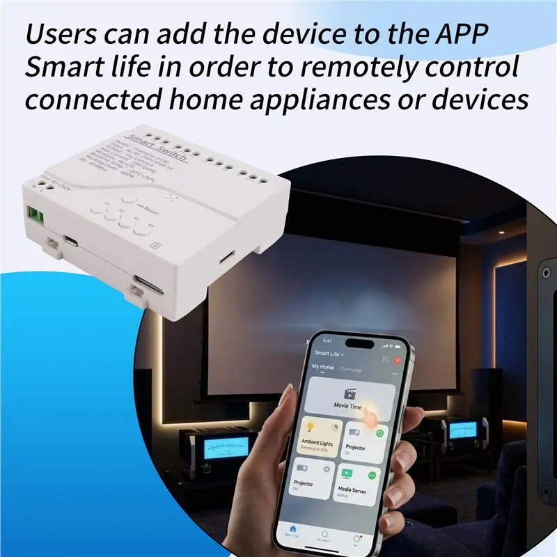 Ingenious-Tuya Smart Switch 4G LTE Relay With RF 433Mhz Smart GSM Switch APP Wireless Control 4G 4CH Remove Controller