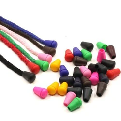 20pcs Colorful Plastic Cord Ends Bell Stopper With Lid Lock Toggle Clip Paracord Clothes Bag Sportswear Shoelace Rope Parts