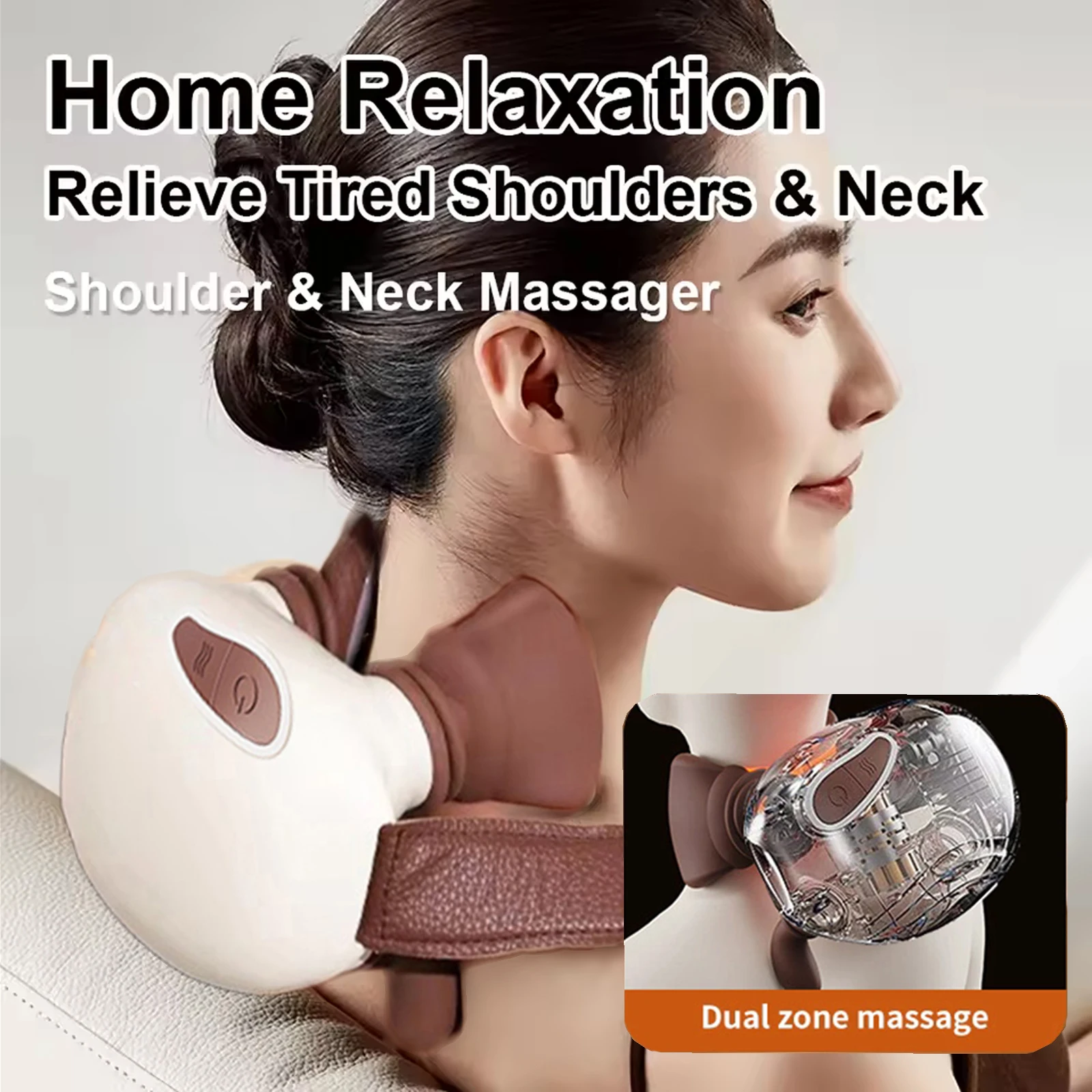 

NEW Bionic Finger Pressure Neck Massager Back and Shoulder Massager Electric Kneading Neck Deep Massage Muscle Relax Masajeador