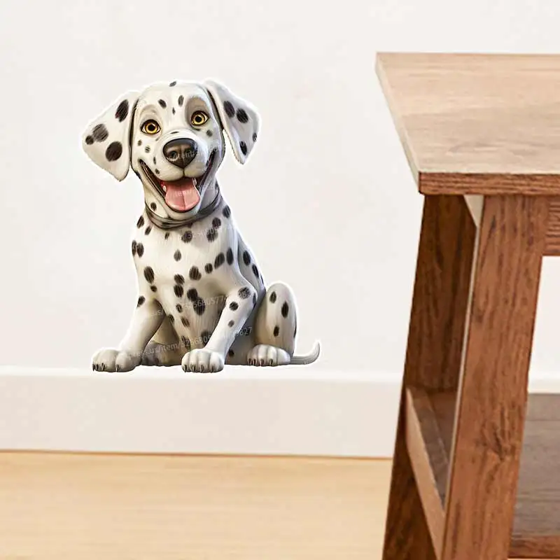 Funny Animals Dog Wall Sticker Kitchen Decoration Dining Room Living Room Cabinet Refrigerator Home Decoration Decal S1005