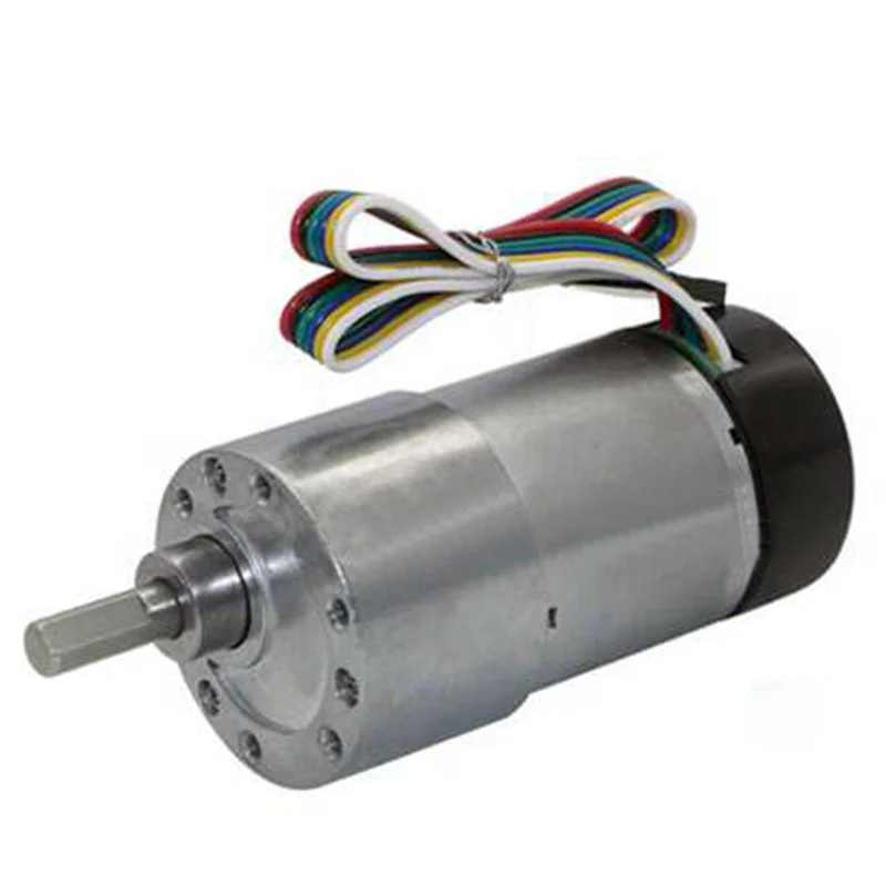 JGB37-3530 12V 24v DC Gear Motor 6-1600RPM Hall Encoder Electric All Metal Gear Box High Torque Encoder Gear Motor Reducer