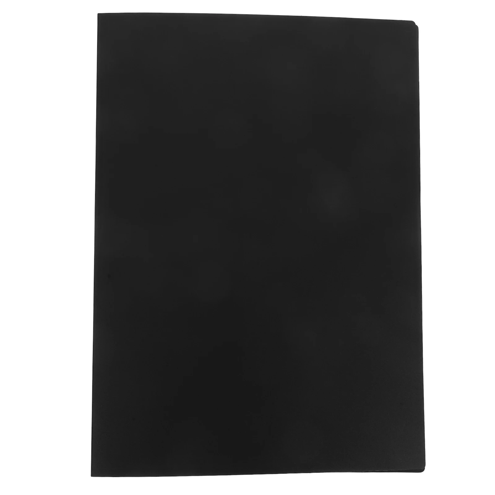 

20 Pocket Black Hard Cover Plastic Binder Clear Sleeves File Organizer For Documents Sheet Music Durable Pp Waterproof Matte