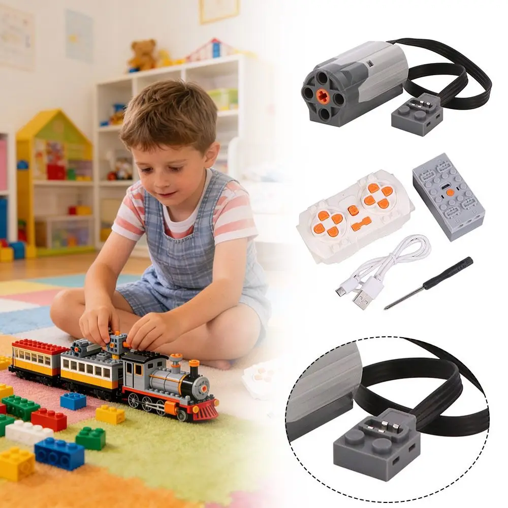 ชุดควบคุมระยะไกลแบบตั้งโปรแกรมได้ระดับมืออาชีพ ชุดบล็อกตัวต่อควบคุมอัจฉริยะแบบชาร์จไฟได้ กล่องแบตเตอรี่ สำหรับงาน DIY