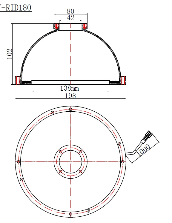 RID180W Industrial dome Dome bowl light source machine vision detection light source automation equipment high uniform surface