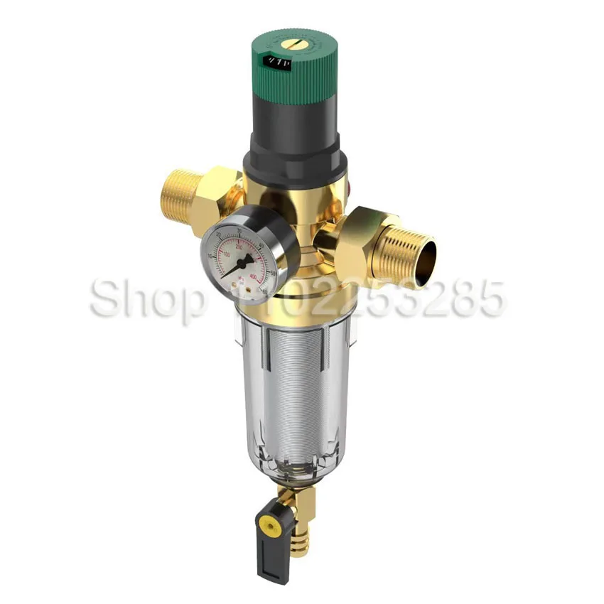 

Регулируемый редуктор давления воды, 1 шт., редукционный клапан со встроенным фильтром/калибром, предохранительный фильтр, клапан регулятора воды DN15/DN20