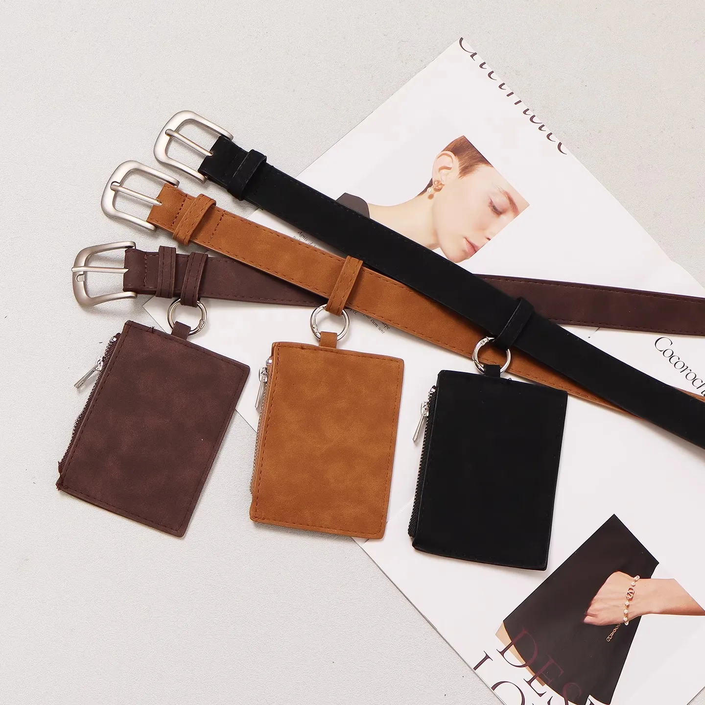 가짜 스웨이드 가방 벨트 여성 PU 가죽 Cummerbunds 여성 드레스 코르셋 허리띠 벨트 장식 와이드 벨트 R2634