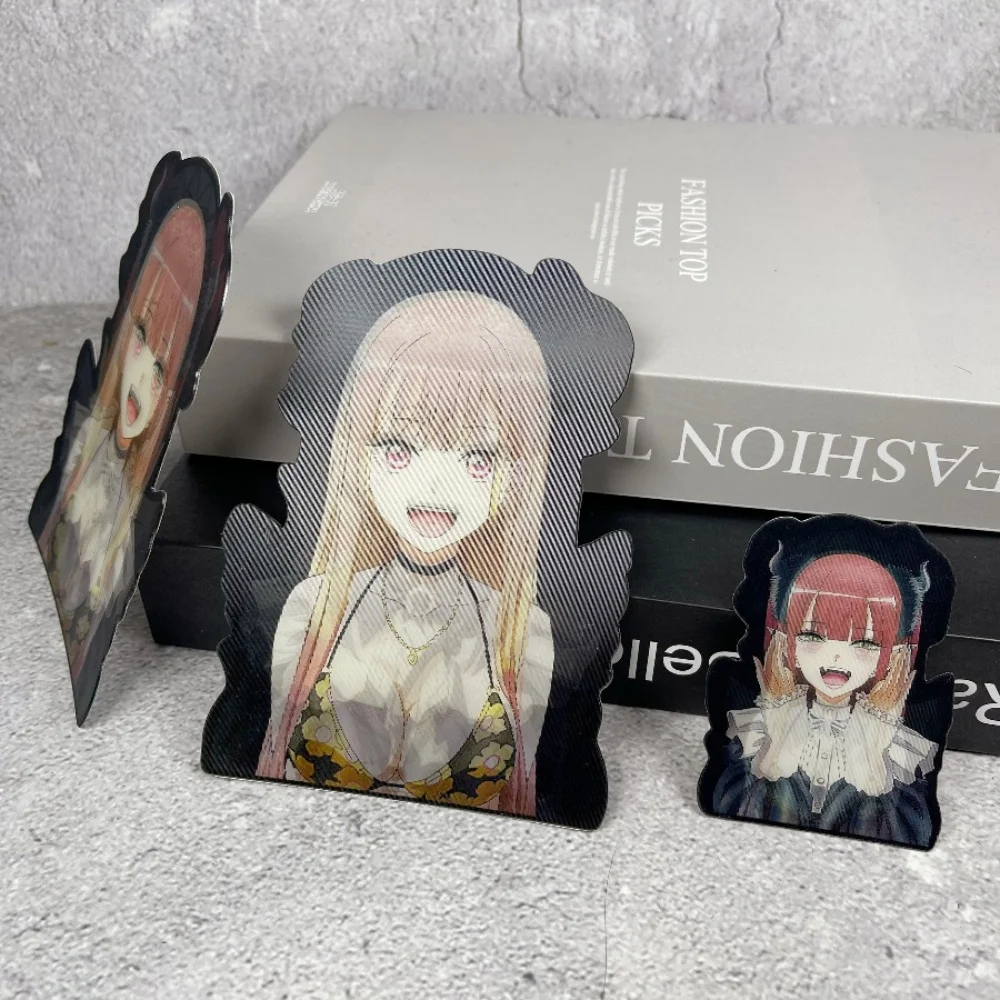 Kitagawa Marin Lenticular Sticker Wallpaper Anime My Dress Up Darling Wallpaper Change Sticker Holography 3D Motion Decoration