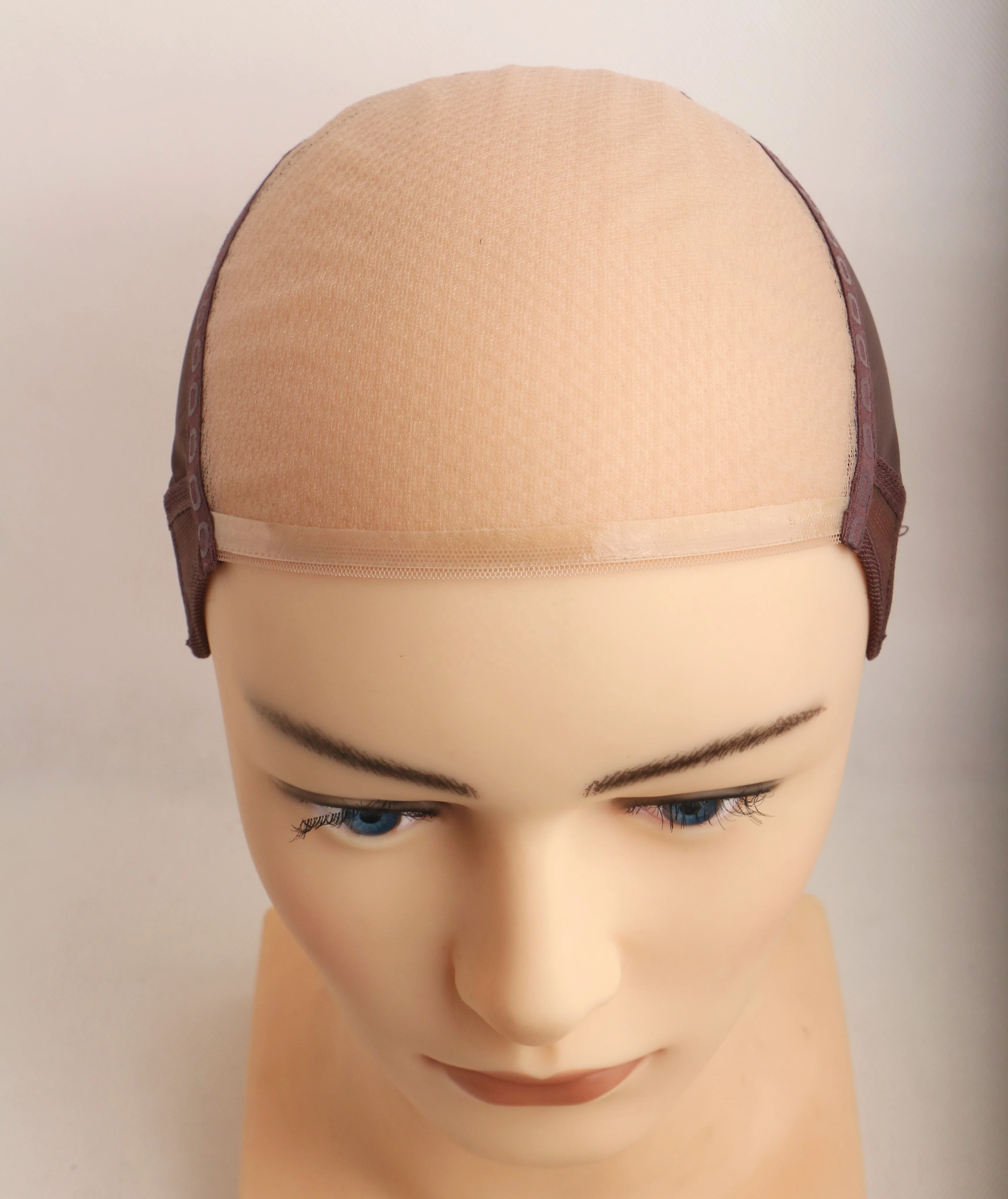 H-19-40D قابل للتعديل نصف كامل الدانتيل إغلاق U جزء البناء دنة صافي شبكة بونيه Perruque قبة غطاء شعر مستعار لصنع الباروكات #2