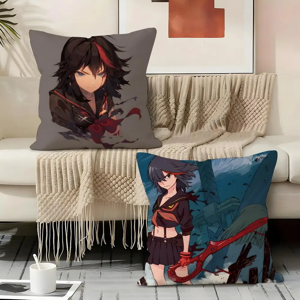 Kill La K-kill Anime Pillow Case Linen Pillow Covers Cover For Couch Living Room Bench Patio Floor Linen Home Decor