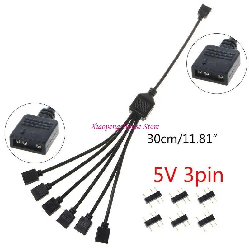 RGB Extension Cable 5V 3 Pin Cooling Fan Cable for Computer ATX for Ca 77JC