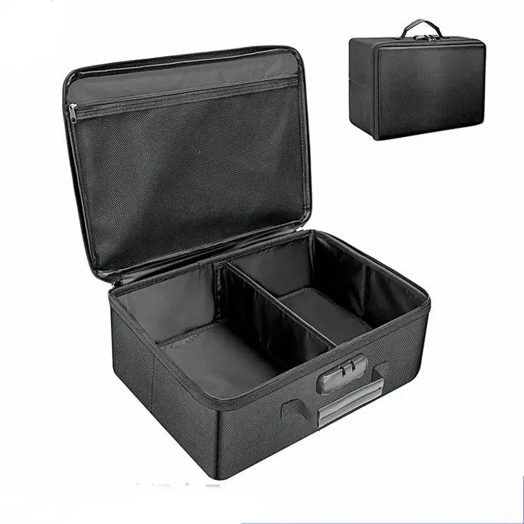 

Customized fireproof and waterproof storage bag, important document bag for household use, certificate, storage box with lock fo