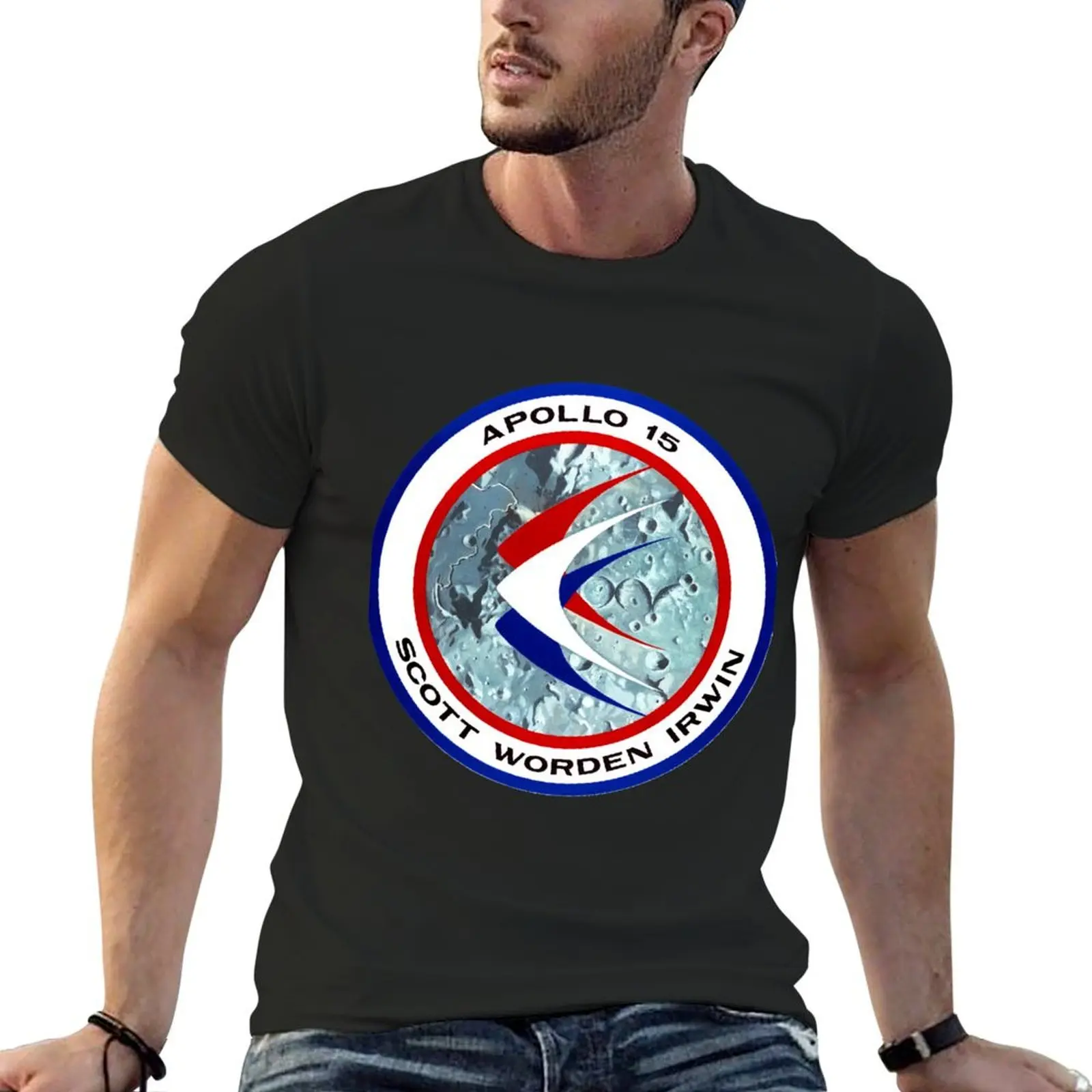 Apollo 15 Mission Logo T-Shirt plus size tops boys whites vintage graphic tee quick-drying compression shirt men