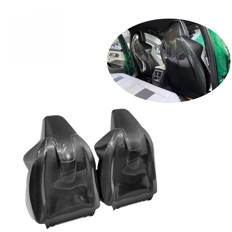 G80 M3 Seat OEM Style Dry Carbon Fiber Seat Back Cover Shell Skin Trim for BMW G80 M3 G82 M4 F97 X3M F98 X4M 2020+