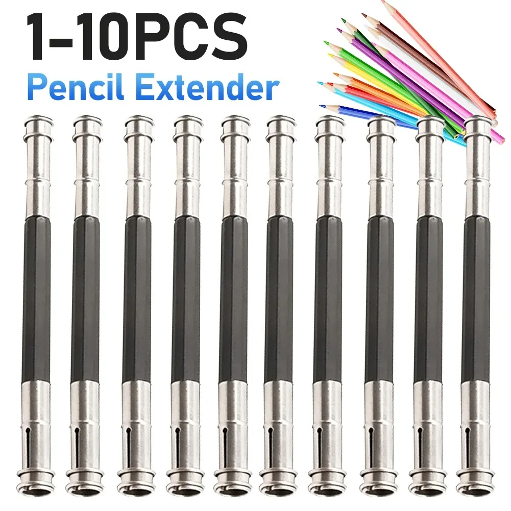 Tweekoppige kunstschrijftool Extender Verstelbare potloodverlenging Briefpapier Praktisch Prachtig draagbaar voor schets Schoolkantoor