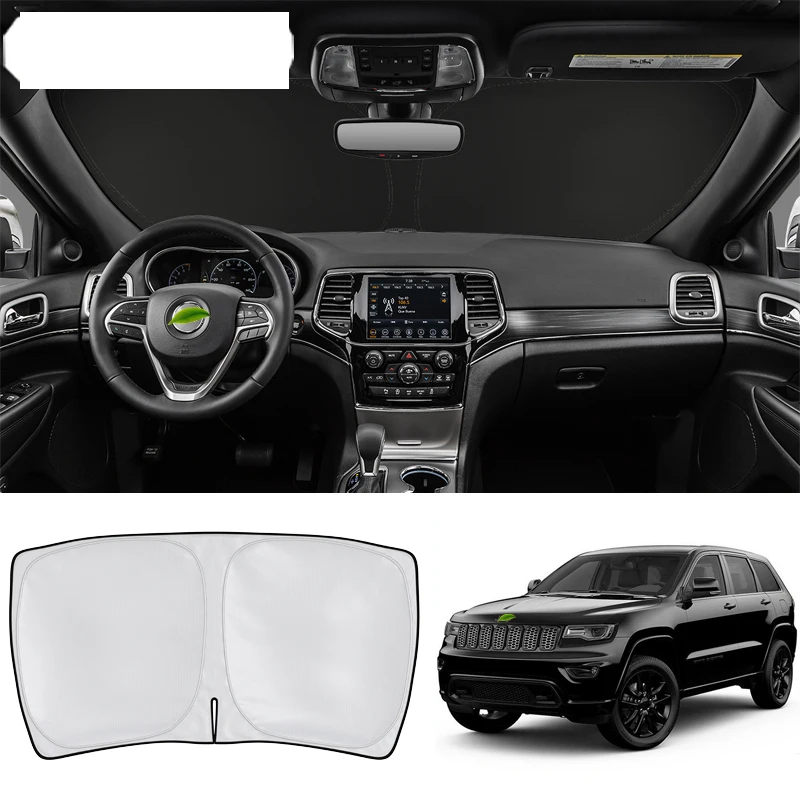 For Jeep Grand Cherokee 2011-2021 Front Window Sun Shade Car Styling Nano-Insulat Windshield Sunshade Visor interior Accessories