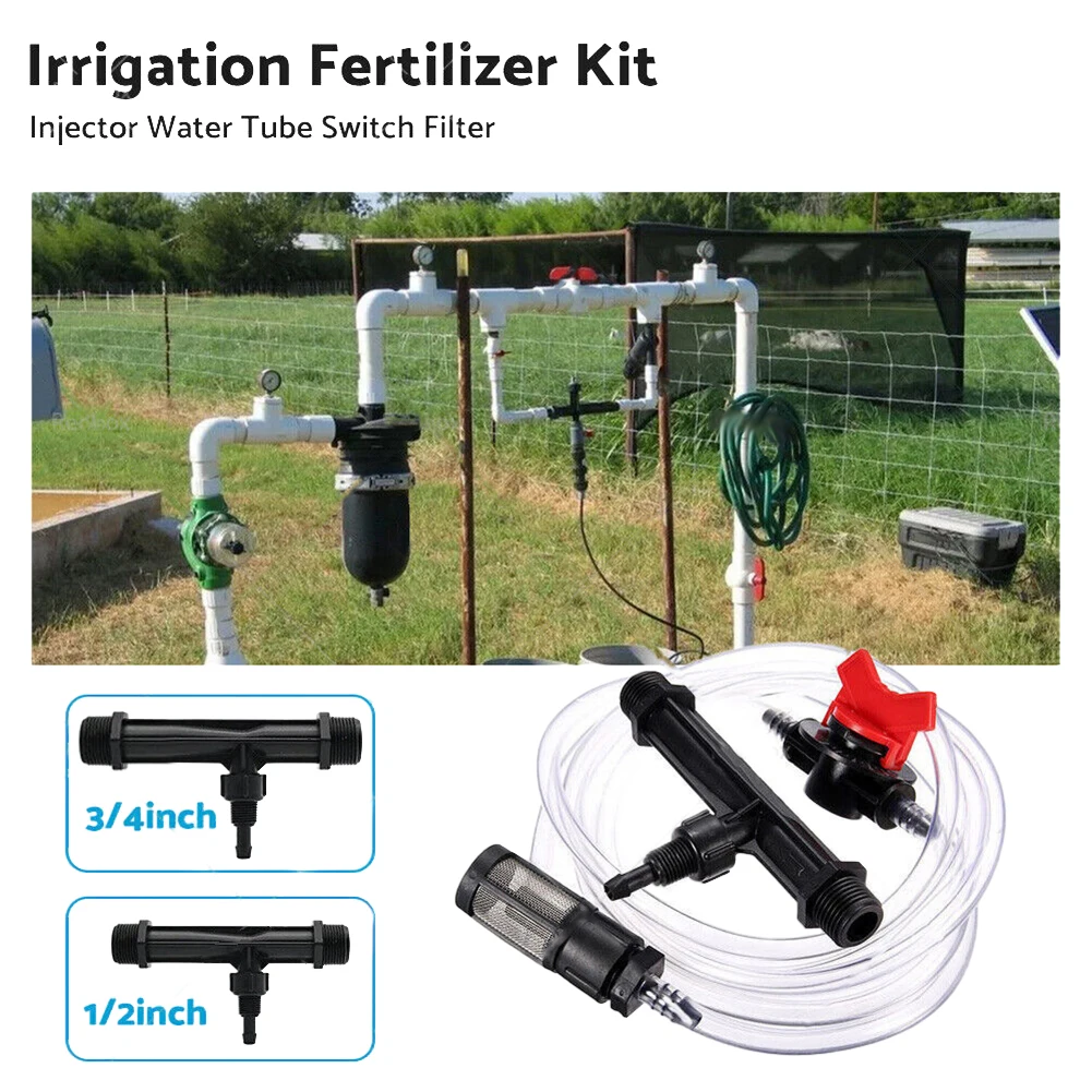 Water Tube Switch Venturi Fertilizer Injector Irrigation Systems Quick Installation Auto Irrigation Fertilizer Injector 4 Pieces