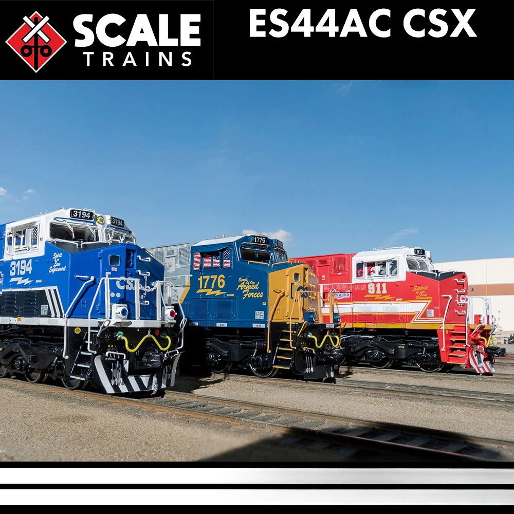 Scaletrains Train Model HO 1/87 ES44AC CSX 911 Rescuer Diesel Locomotive DCC Train Model Toy