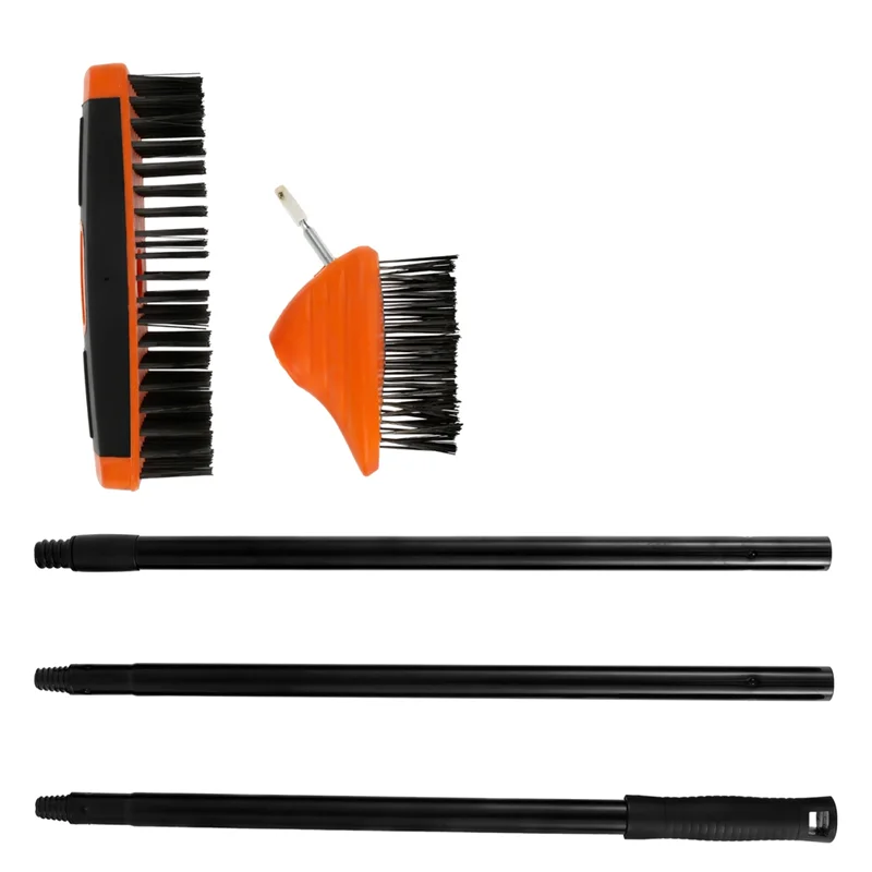 

B08B-инструмент для удаления сорняков, щетка для укоренения садовой травы, садовая проволочная щетка для рыхлой почвы с регулируемой ручкой