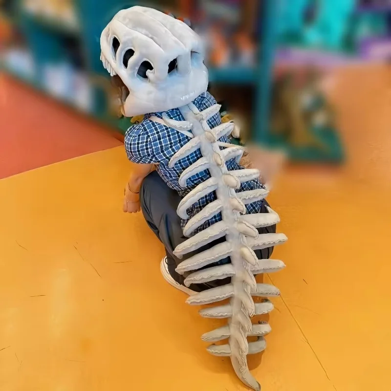 Zestaw kostiumu szkieletu dinozaura 3D, realistyczny, 75/115 cm, zabawny nakrycie głowy, przebranie cosplay, pluszowe zabawki, kreatywne prezenty