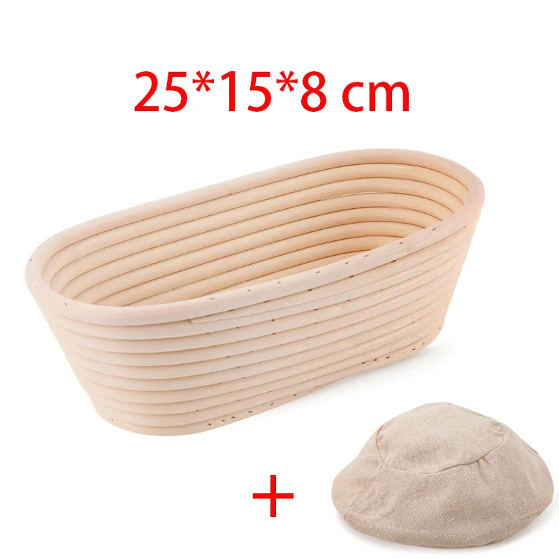 Rattan-Brot-Gärkorb, Brotkorb, ovales Rattan, Korbgeflecht, Teiggärung, Sauerteig, Banneton