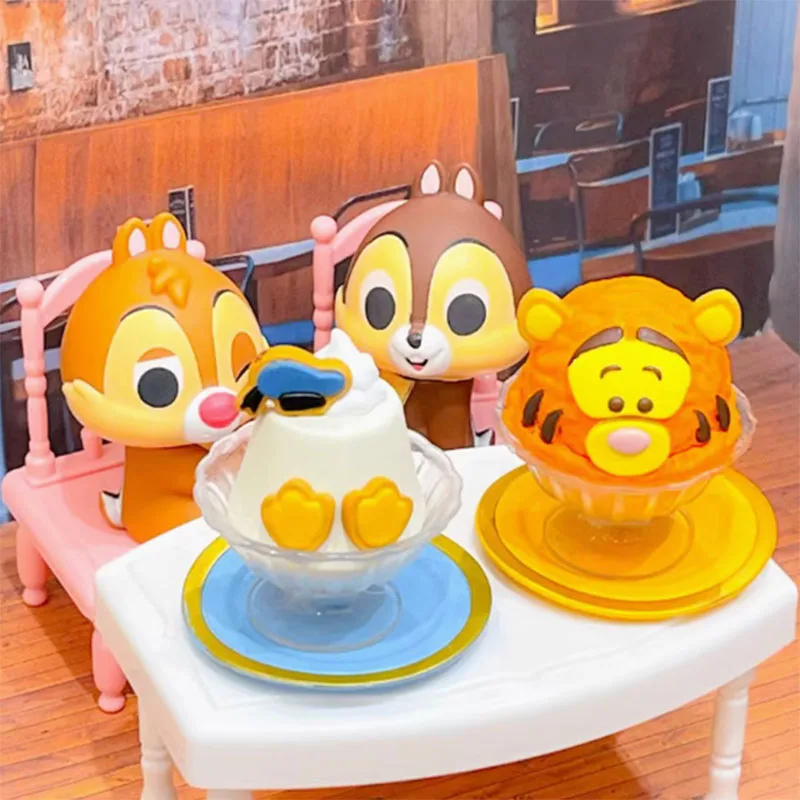 Disney gentil sobremesa série figura de ação brinquedos tigre pato donald baymax cheshire gato anime figuras brinquedos presentes para crianças