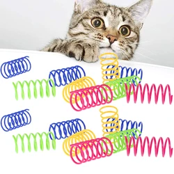 Pet Toys Colorful Cat Coil Toy Durable Plastic Spiral Spring Cat Toy Interactive Toy Creative Activity for Cats Hunting Exercise