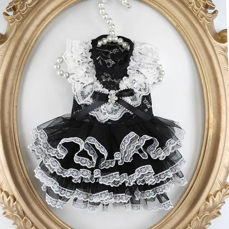 

Handmade Lace Pet Dress Thin Spring Summer Autumn Dog And Clothes Bichon Teddy Pomeranian Pet Fashionable Functional Outfit